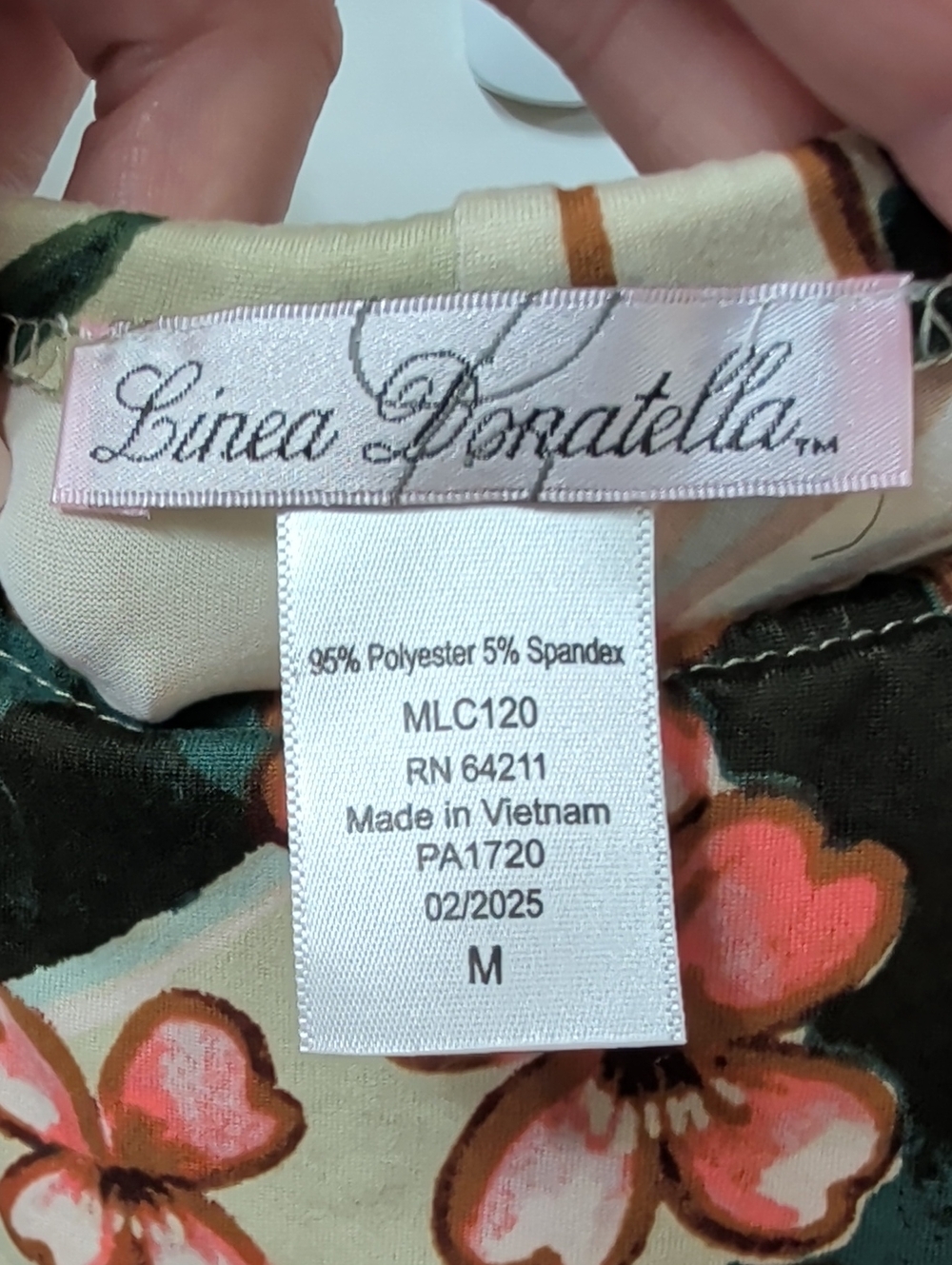 Linea Donatella Tropical Print Asymmetrical Maxi Dress Size Medium - Picture 3 of 7